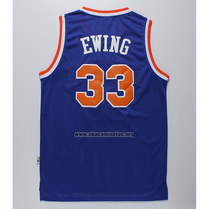 Camiseta New York Knicks John Starks NO 3 Retro Azul